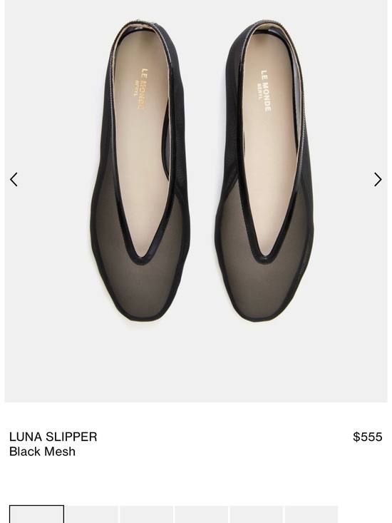 Le Monde Beryl Shoes - Le Monde Luna Black Mesh Slip-On Flats